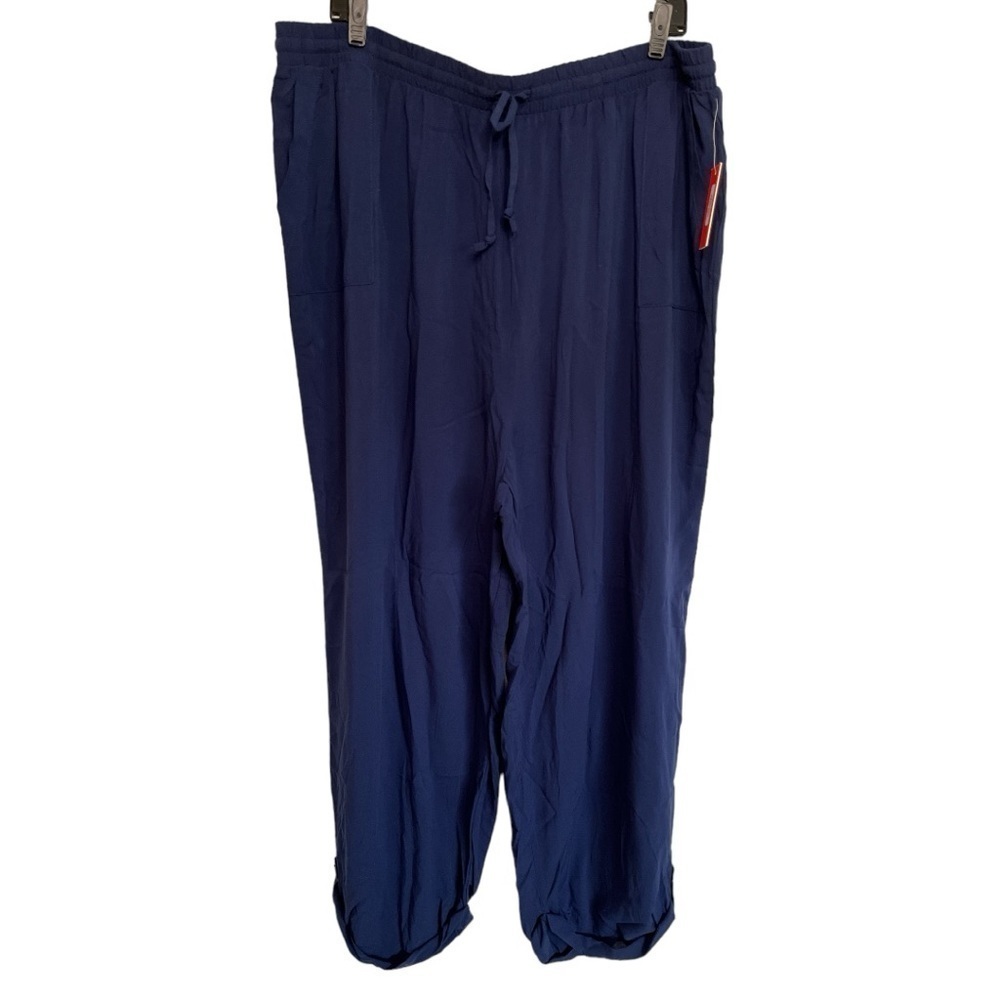 Molly & Isadora slip on pant. Size 1X. navy NWT